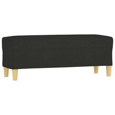 Bench Black Polyester Medium Bench Rectangular Modern vidaXL