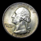 1939-D Washington Quarter Silver ---- Gem BU+ Condition Coin ---- #KK634