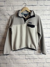 Patagonia Synchilla Snap T Fleece Pullover Gray Small Womens Jacket Fast Ship