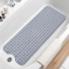 Bath Tub and Shower Mats, Extra Long Non-Slip 39 x 15 Inch Bath Mat with Drain