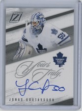2010-11 Zenith Yours Truly Autographs #JG Jonas Gustavsson    *19654