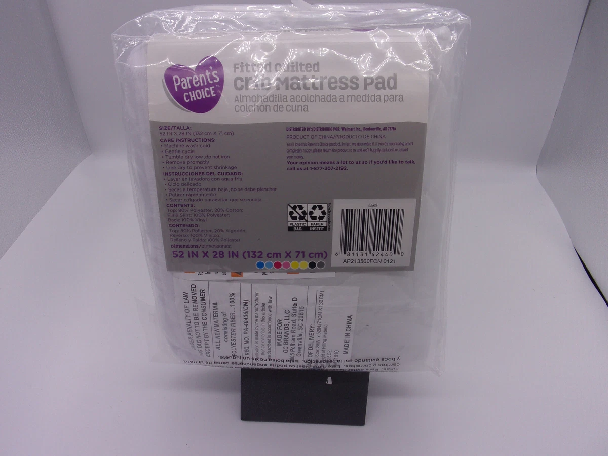 Parents choice sales crib mattress pad