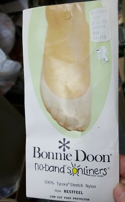 Vintage RESTFEEL by Bonnie Doon Foot Liners Restfeel Average 10-11 Suntan