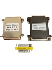 LOT of 3 Male Female Parallel Serial RS232 Gender Changer Adapter 15 25 Pin