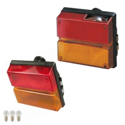 Coppia Fanali Posteriori DX SX Cobo Trattore Same Lamborghini Lampadine Incluse