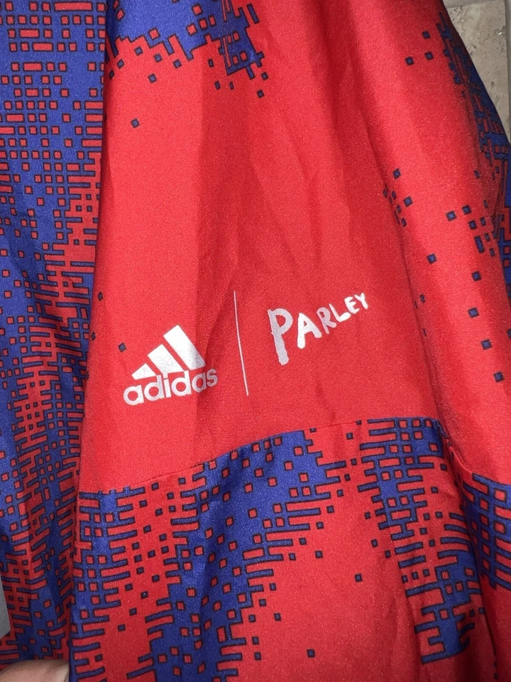 Adidas AGR Windbreaker Jacket HJ7620 Blue Red Terrex Parley XL Trail Running - Image 4 of 4