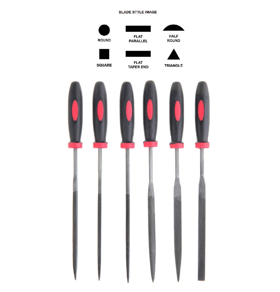 2 Set Hyper Tough 6pc Needle File Set for Jeweler Wood Carving Model Metal Glass - Image 2 of 4