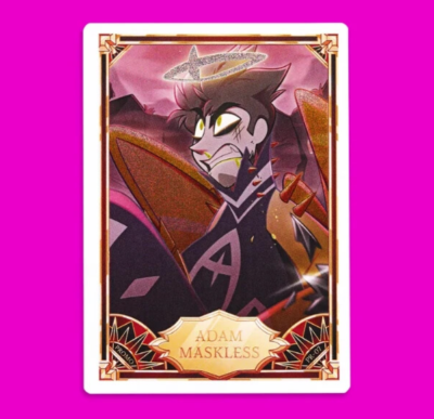 Hazbin Hotel Trading Card - Adam Maskless - Foil Promo PR-07
