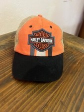 Kids Harley Davidson Trucker Hat Orange and B...