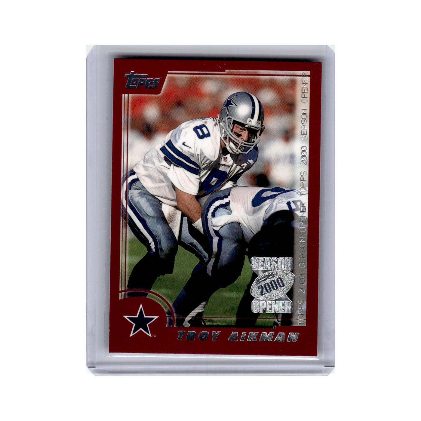 Troy Aikman 2000 Topps Season Opener #25 Dallas Cowboys Football Card NM
