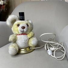 VTG Teddy Bear Lamps Nursery Table Lamp Plush NO Shade 7 Watt