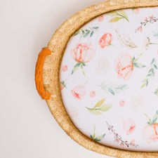 Peony Changing Pad Cover - 100 Cotton Baby Bedding Sheet for Girl Nursery