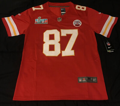 Travis Kelce #87 KC Chiefs Red Men's Size M Stitched W/ Super Bowl