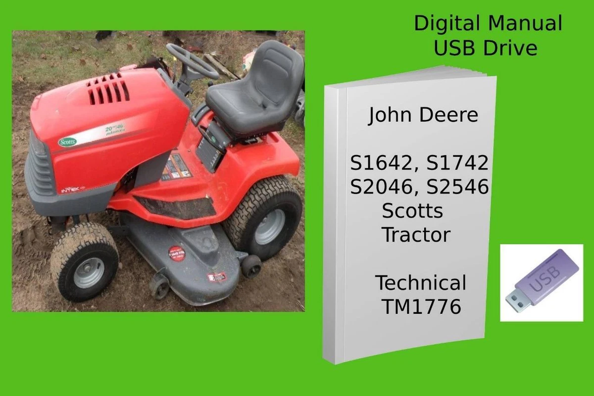 John Deere S1642 S1742 S2046 S2546 Scotts Lawn Tractor Technical