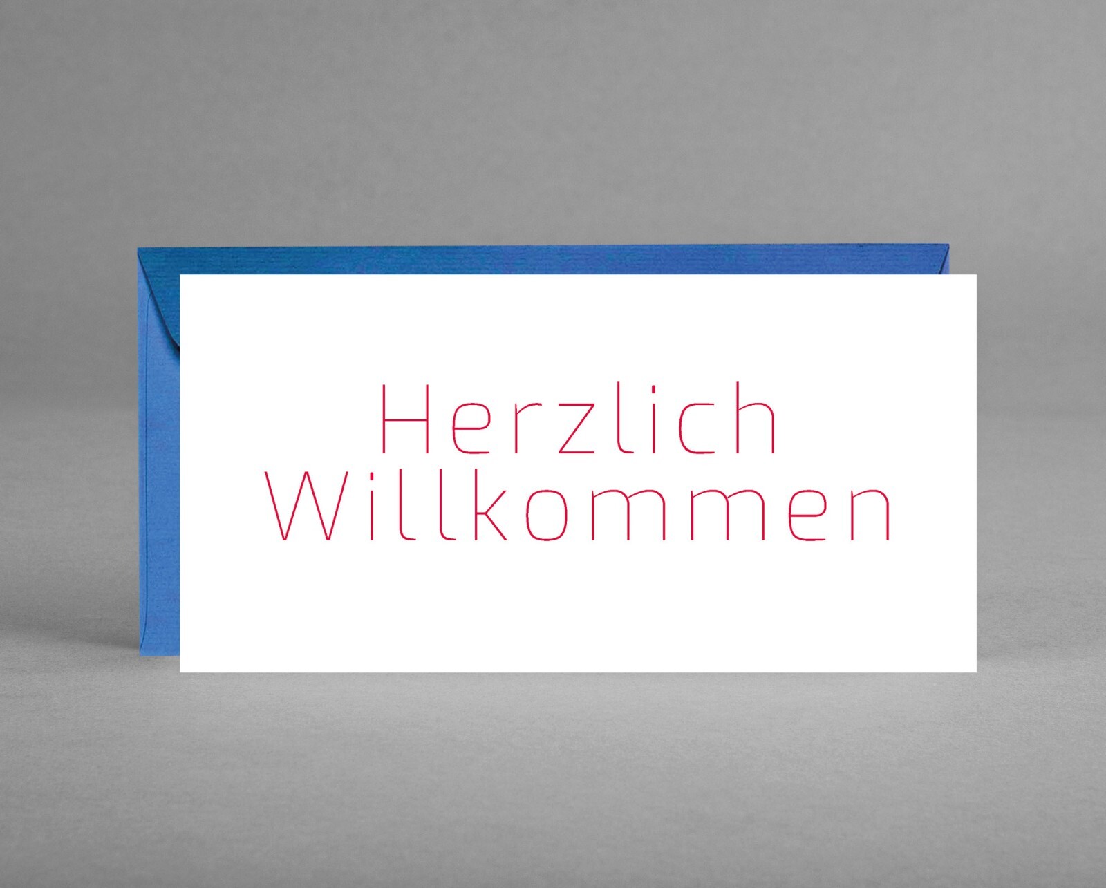 EDEL: Grußkarte "Herzlich Willkommen" inkl. Kuvert + Gratis-Karte