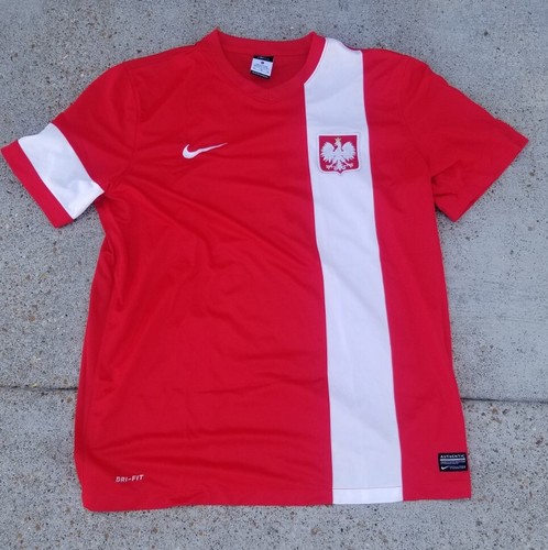 Nike #1 Bhatia Poland National Football Soccer Shirt Jersey Red Size XL