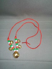 HANDMADE Child's Christmas/Holiday Jingle Bell Necklace - Goldtone - NEW