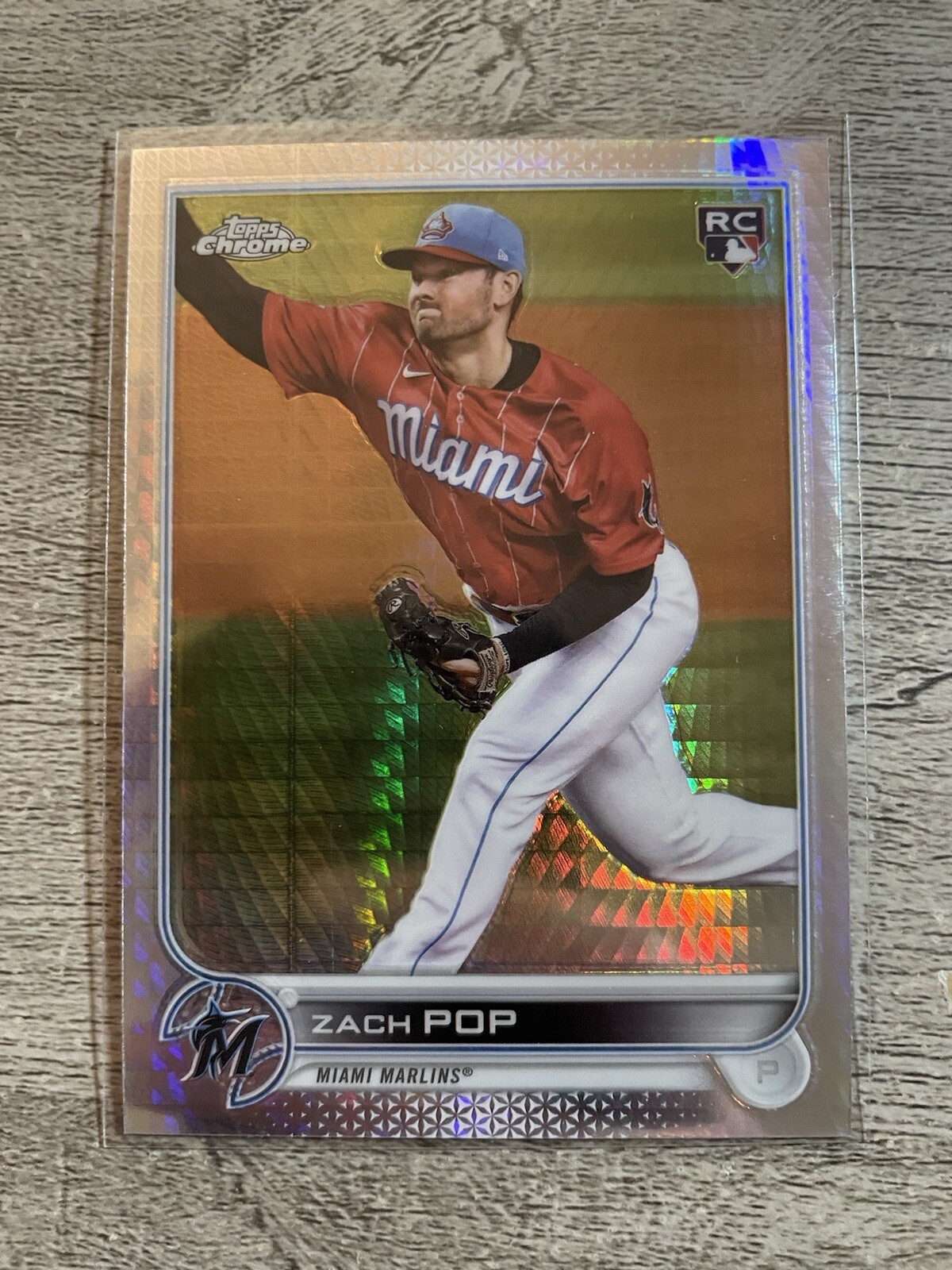 2022 Topps Chrome Zach Pop #41 Prism Refractor Rookie RC