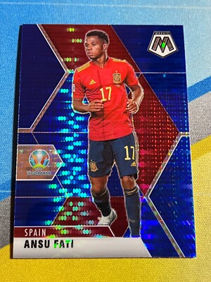 2020-21 Panini Mosaic UEFA Euro Soccer ANSU FATI Spain Blue Pulsar #166