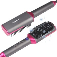 Hair Straightener Brush - Heated Brush Straightener for Women Plus 3X Dense B...