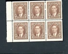 LOT 27550 MINT  NH OG 232b BOOKLET PANE KING GEORGE V1