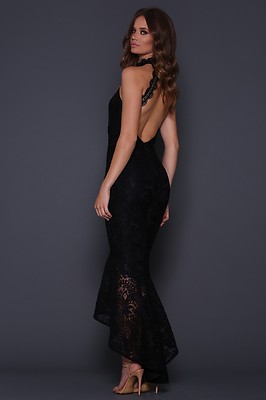 Elle Zeitoune Black Lace low Back 
