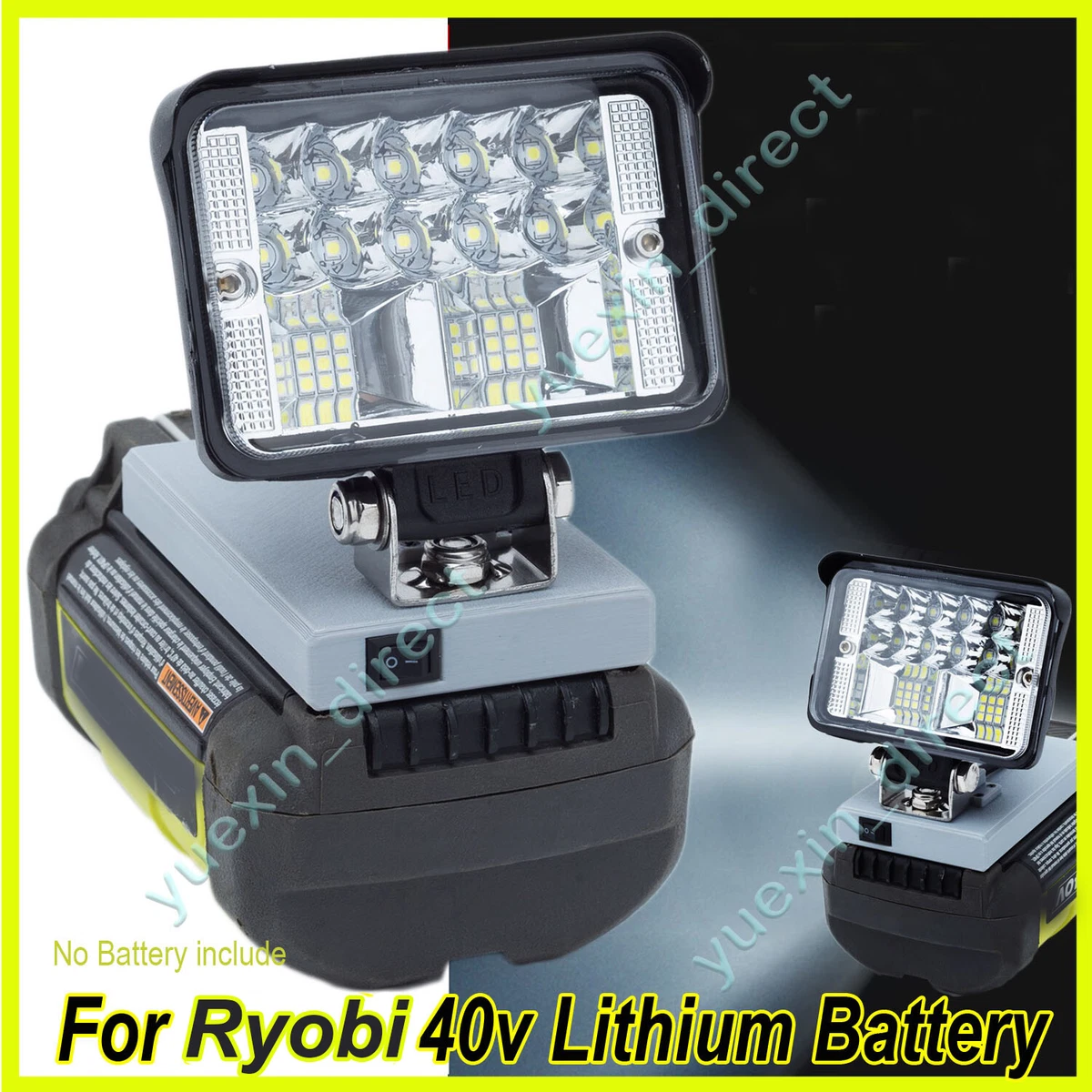 For Ryobi 40V Lithium Battery LED Work Light Portable Cordless