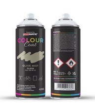 Pro-Matic Colour Coat Olive Mist Green Gloss RAL 100 60 20 Spray Paint 400ml