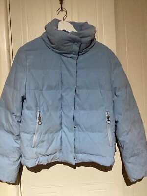 Marc Cain Sports Outdoor Down Jacket Light Blue RRP 549eur, size N2, 10UK