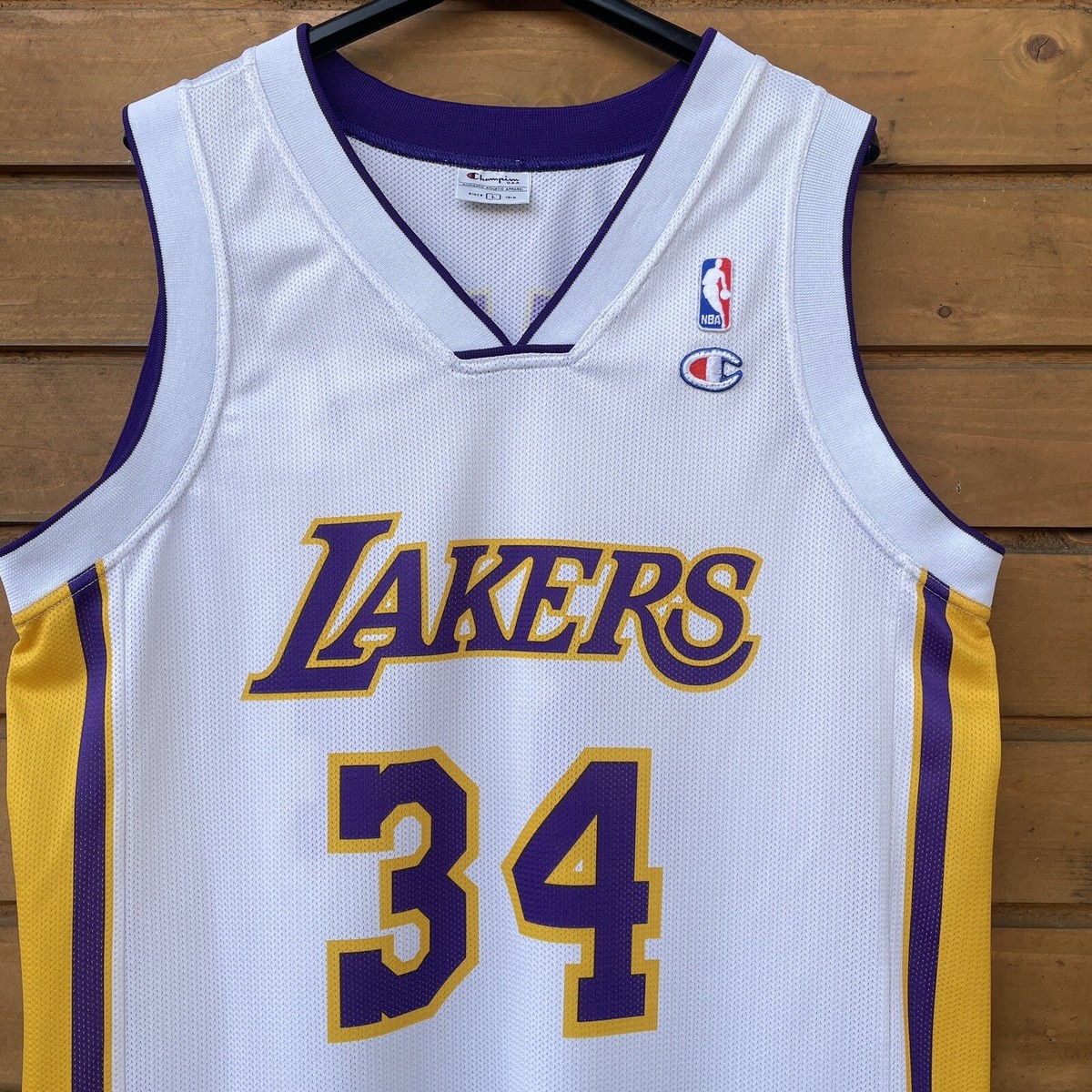 Vintage Shaquille O'Neal #34 Los Angeles Lakers Champion Jersey