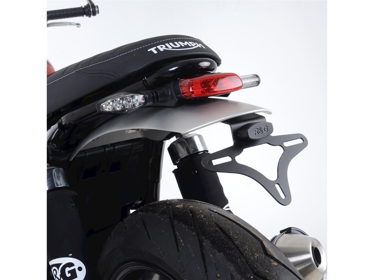 Soporte Placa Matrícula R&G RACING Negro Triumph Speed Twin 1200
