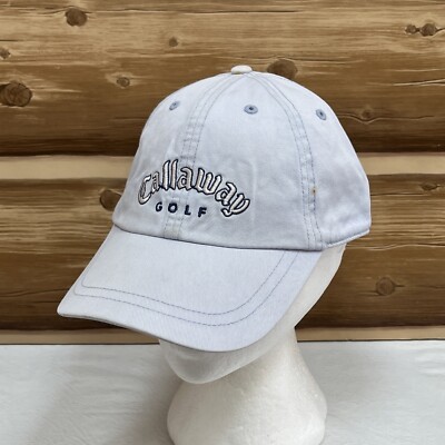 Callaway Golf Hat Cap Strap Back Light Blue Logo Golf Golfer Mens