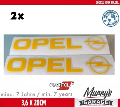 2x Opel Youngtimer Klassik Logo Aufkleber, Sticker, Decal, Autocollat, Étiquette - Bild 1 von 4
