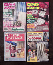 Magic Crochet, Women's Household Crochet, Crochet Patterns: 4 magazines 1989-90