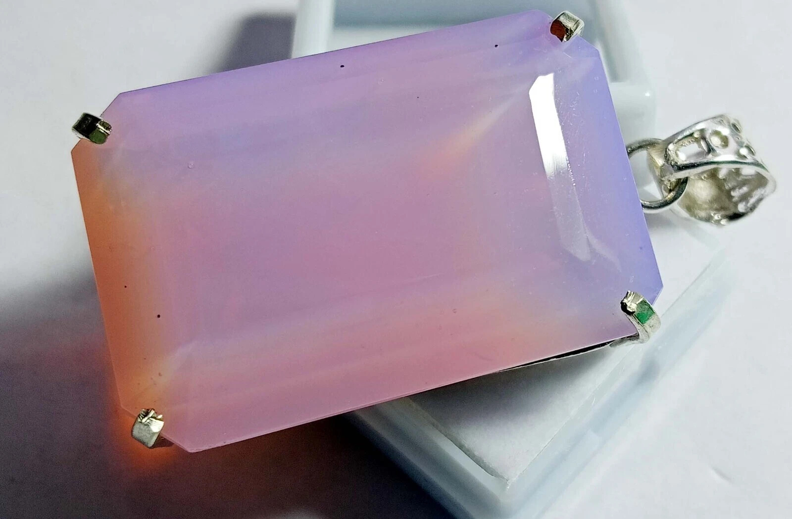 Natural Pink Opal Emerald Cut Loose Gemstone 142-143 Ct Certified for Pendant Locket