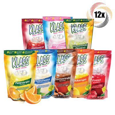 12x Packs Klass Variety Sweetened Drink Mix | 14.1oz | Mix & Match Flavors