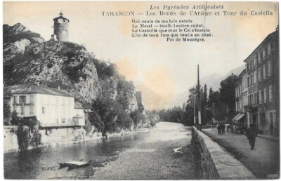 TARASCON 09 Les Bords de l'Ariège et Tour de Castella Postkarte unzirkuliert undatiert 