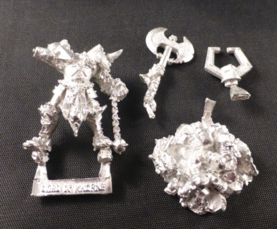 Chaos Champion Khorne Lord Exalted Hero RARE OOP Metal Warhammer Model Set
