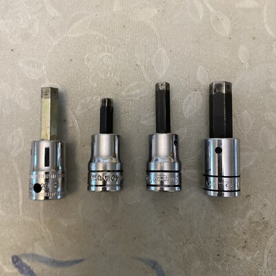 A Set Of Snap On 1/2 Drive Hex Allen Torx Bit 