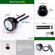 Replacement Dual Flush Push Button Toilet Cistern Water Saving Universal 38-58mm