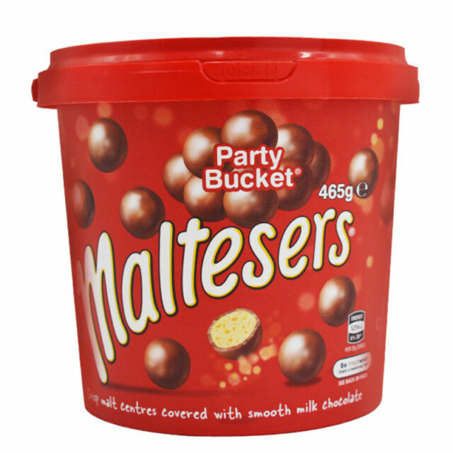MALTESERS Original Chocolate Bucket Candies Malt Ball Snack dessert