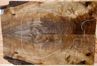 Claro Figured Walnut Wood 0408 Luthier Electric Guitar Top Set 23.5 x 16 x .375 — photo 3