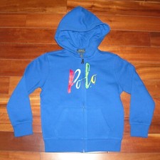 NWT Polo Ralph Lauren Boy's Full Zip Hoodie Sweatshirt Size 6 Color Blue