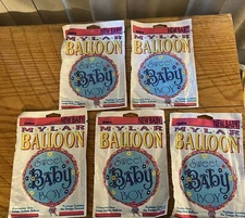 5 New Vintage Anagram  Sweet Baby Boy~ Mylar Helium Balloons… gender Reveal