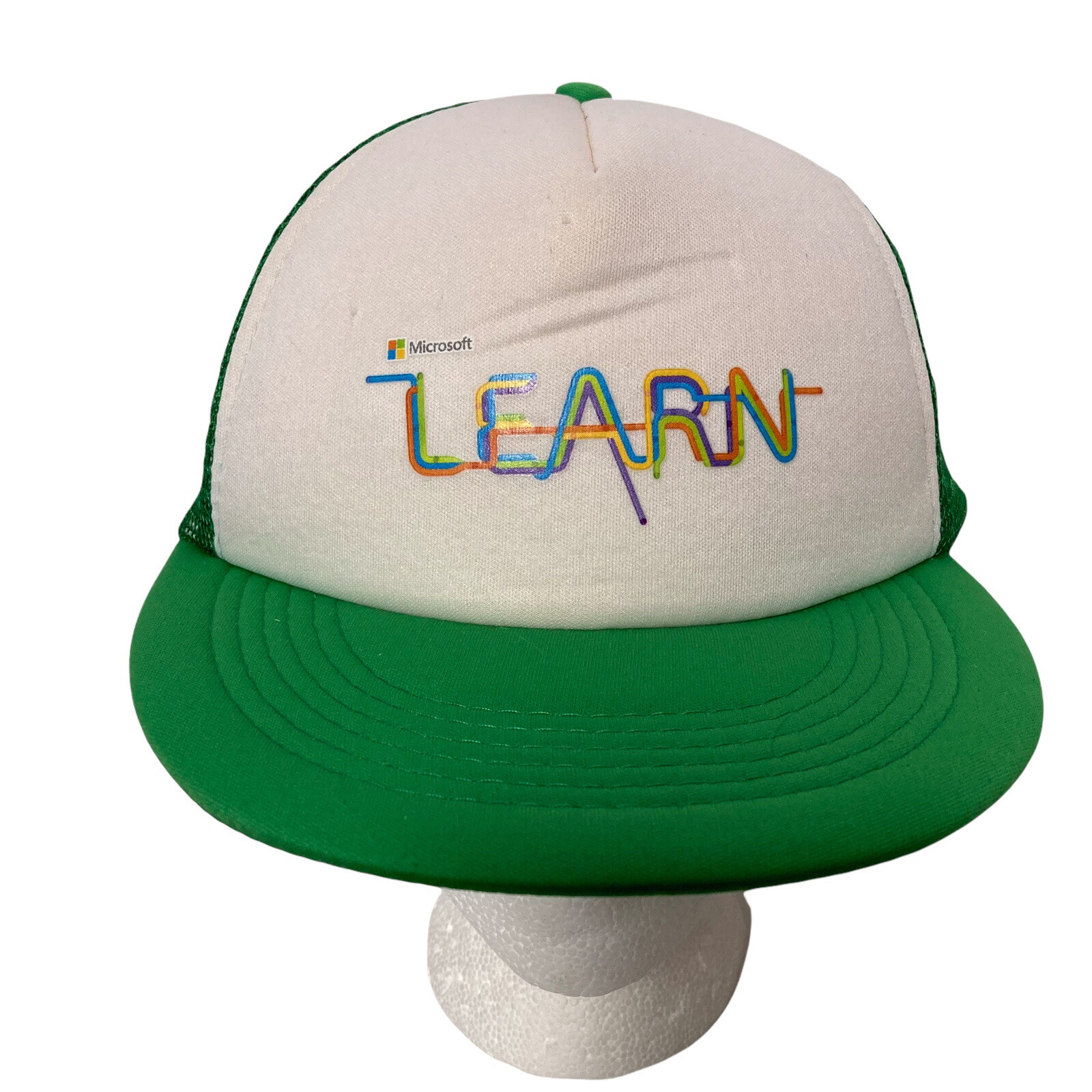 Microsoft Learn Baseball Cap Snapback Green Egghe… - image 8