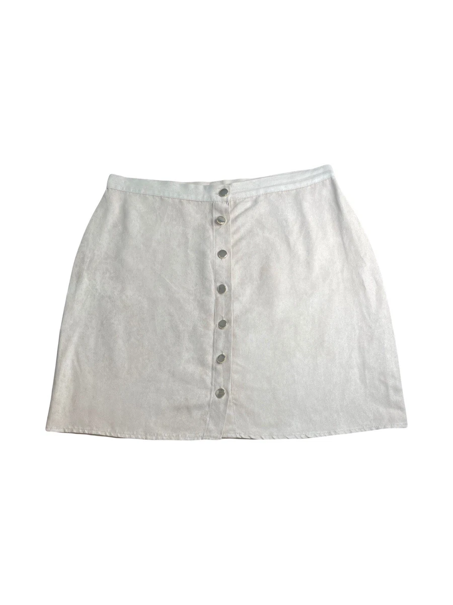 Faux suede mini skirt cheap pink