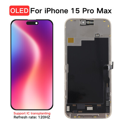 OLED Display For iPhone 15 Pro Max 6.7'' LCD Touch Screen Digitizer Replacement