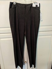 LIZ CLAIBORNE Dress Pants Audra Trouser Sz 8 Mid-Rise Charcoal Heather NWT
