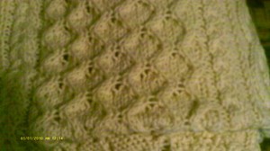 BRAIDED CABLES AFGHAN -- HAND KNIT