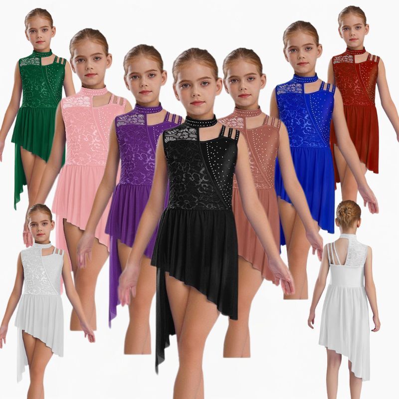 flowy figure skating dresses Timeless Off White Figure Skating Dress by Tania Bass main image 1